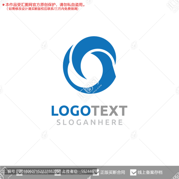 简洁圆形标志logo