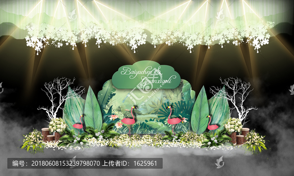 森系婚禮,熱帶雨林婚禮,婚禮