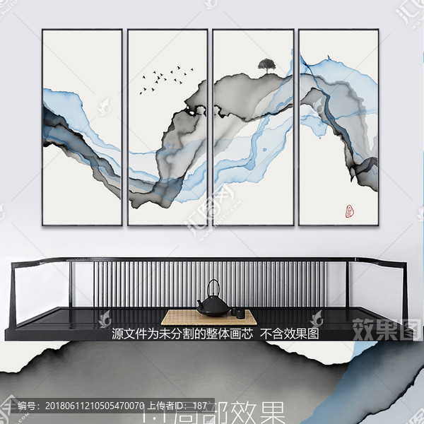 水墨掛畫(huà),新中式抽象意境水墨畫(huà)