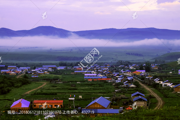 中俄边境乡村早晨