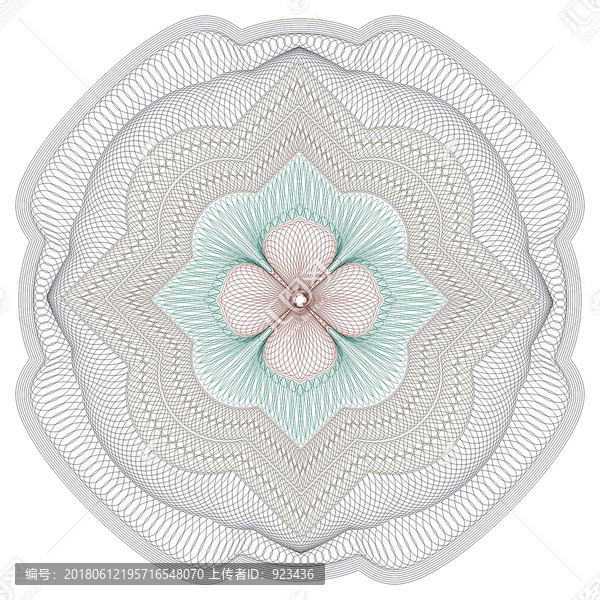 證書專用防偽團(tuán)花圓形