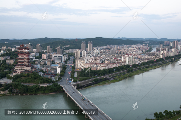 绵阳越王楼全景