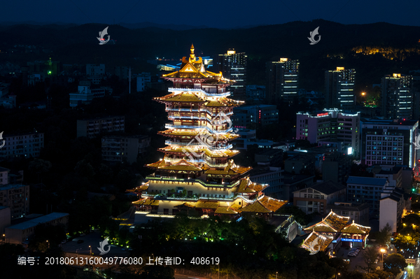 绵阳越王楼夜景