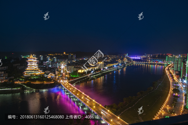 绵阳越王楼夜景