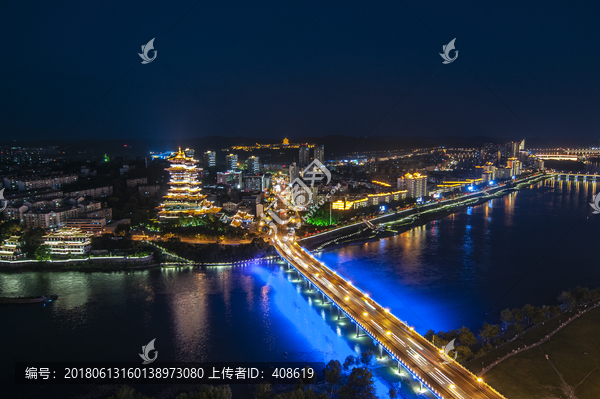 绵阳越王楼夜景