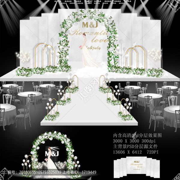 白綠色系主題婚禮,留影區(qū)