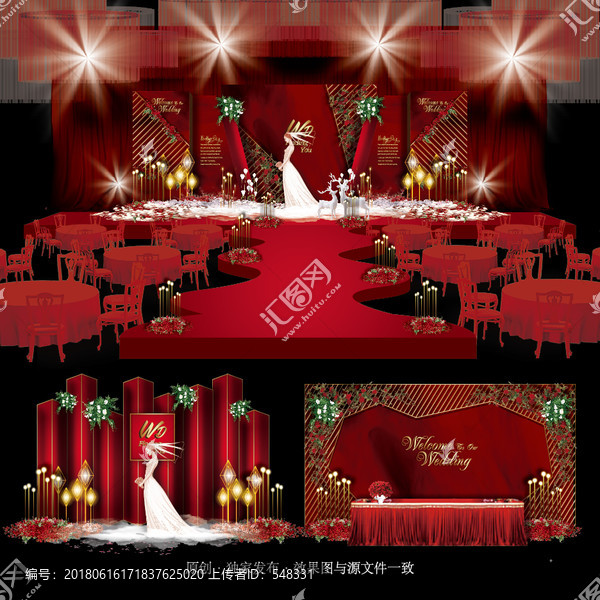 紅色主題婚禮,主題婚禮