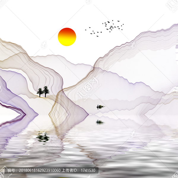 抽象水墨,合層