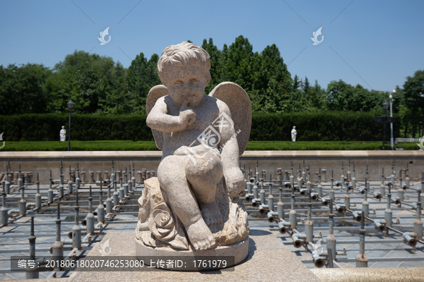 复古小天使丘比特人物雕像石雕