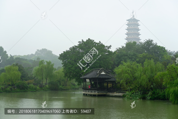 烟雨扬州,瘦西湖