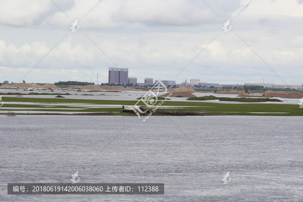 蓝天白云,风景如画,水灾,水城