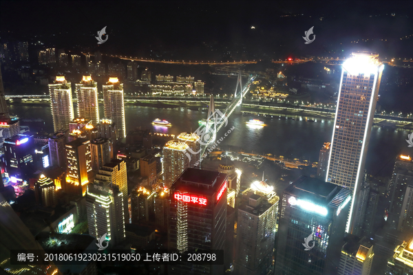 俯拍重庆夜景