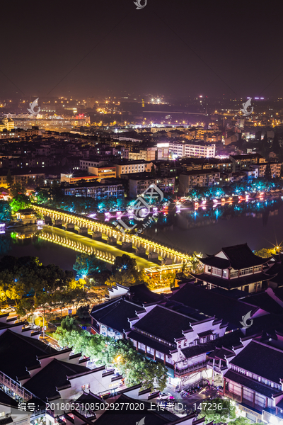 永康市区步行街西津桥夜景