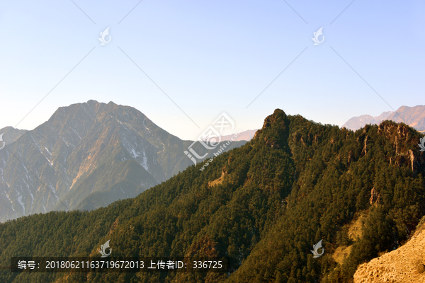 高山丘壑,群山山峰,山地风光