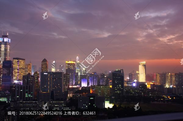 广州天河北城市风光夜景