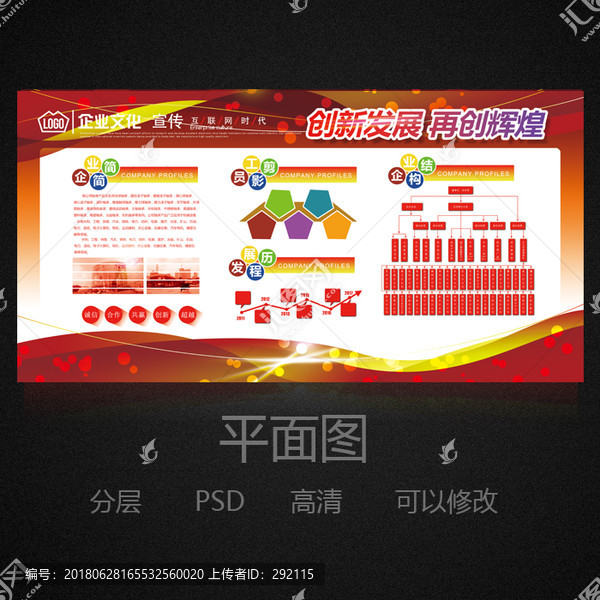 企業(yè)文化形象墻公司簡介通用背景
