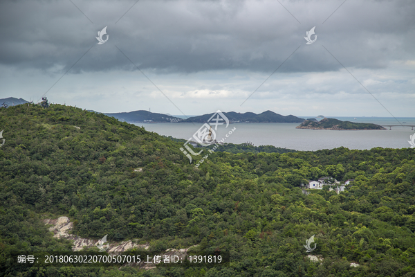 浙江舟山普陀山全景