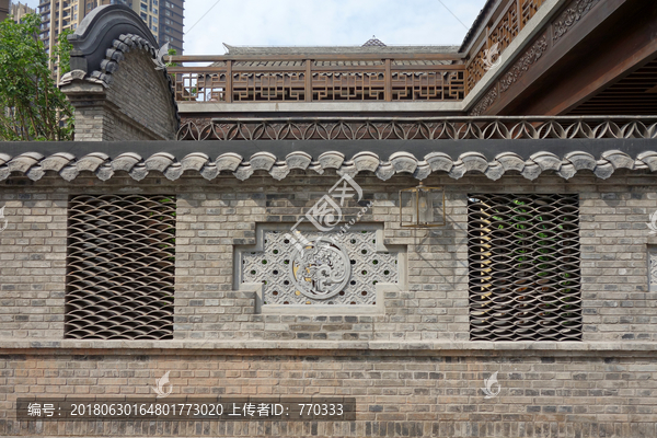 中式围墙花窗