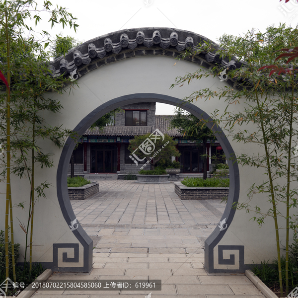 中式圆门月亮门