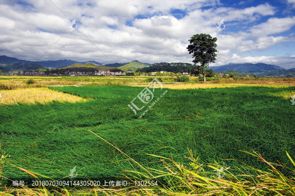 清新秋日乡村田野风景高清JPG