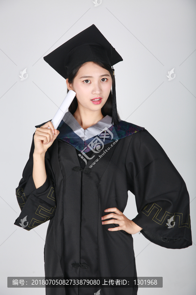 学生学士服摄影图