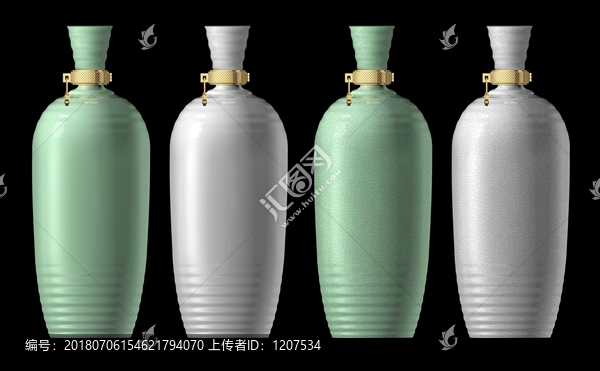 白瓷青瓷裂紋釉酒瓶