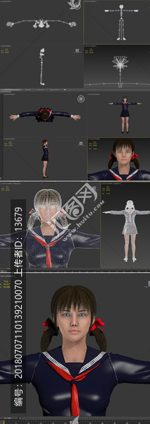 校服校裝美少女蒙皮
