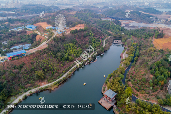 航拍赣州五龙客家风情园