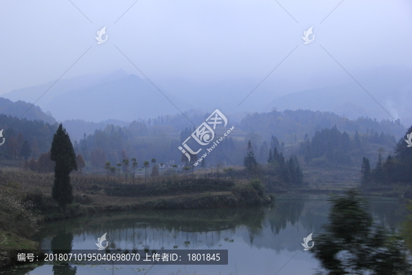 朦胧烟雨山水