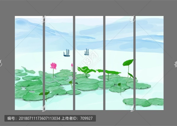 手繪中國風(fēng)水墨畫