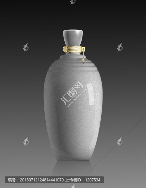 白瓷裂紋釉酒瓶設(shè)計(jì)
