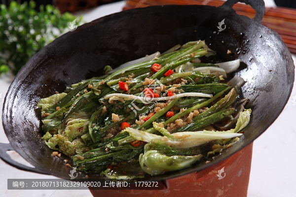 肉沫油麦菜