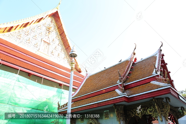 泰国古建三角屋顶