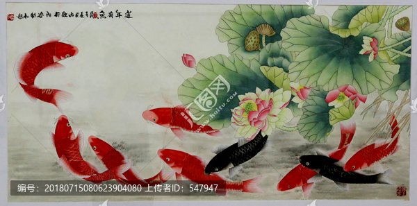 金魚荷花