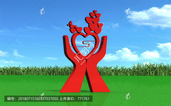 愛心文化墻雕塑宣傳欄