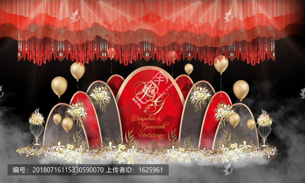 紅黑金色系婚禮