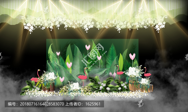 森系婚禮迎賓區(qū)背景