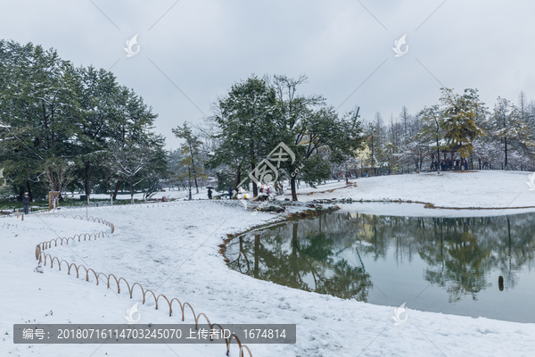 杭州太子湾公园雪景