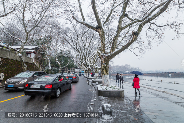 杭州西湖雪景