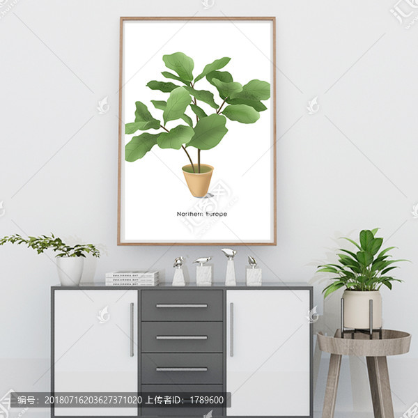 北歐手繪植物裝飾畫-匯圖網(wǎng) fosd68.com 北歐手繪植物裝飾畫