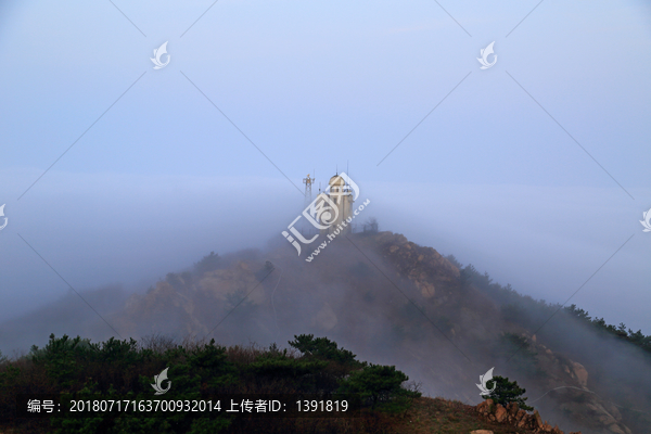 山东青岛崂山浮山森林公园云海