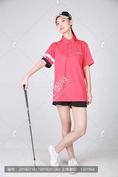 高尔夫打球美女