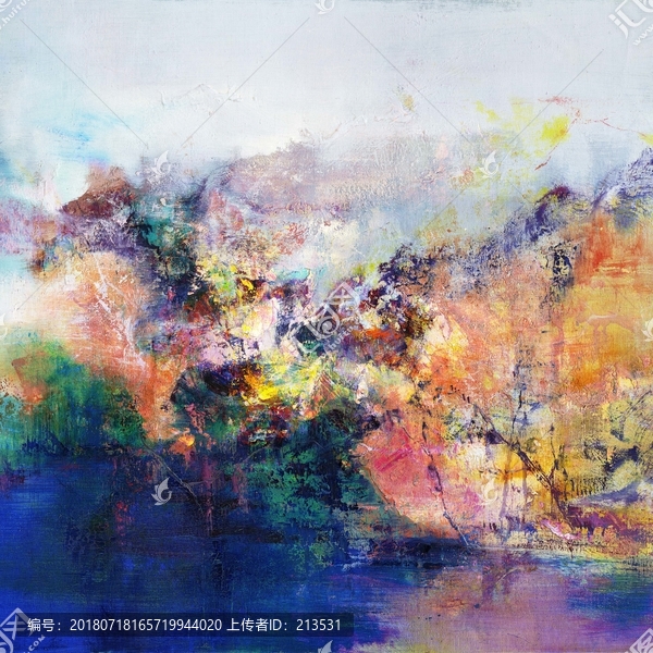 抽象山水風景畫