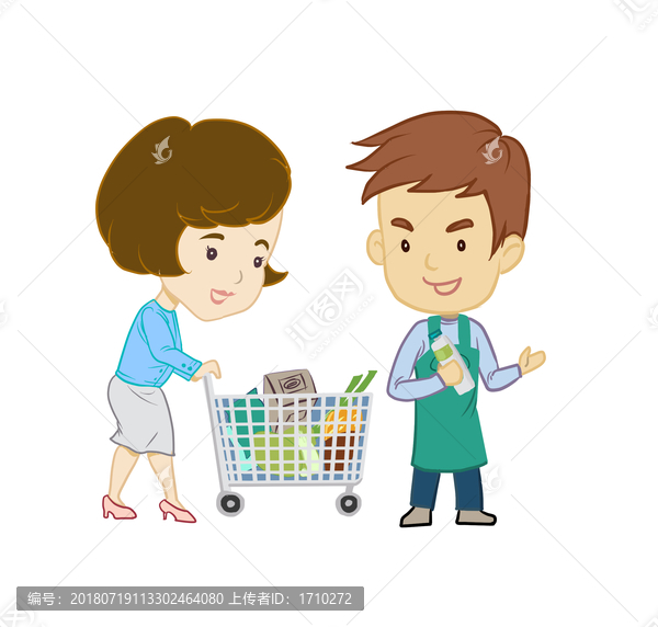 超市人物卡通人物形象