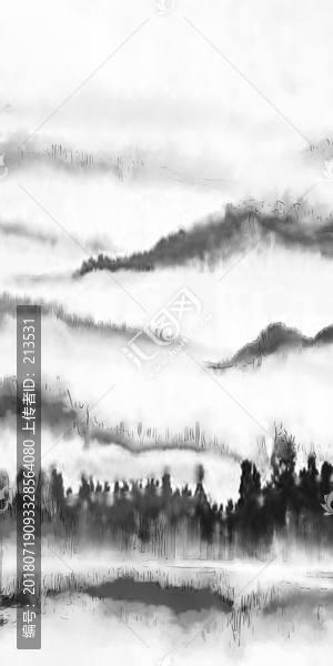 抽象山水畫創(chuàng)意水墨畫
