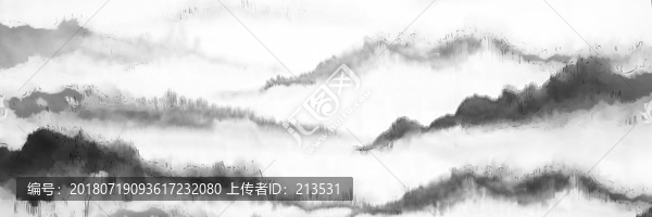 抽象山水畫創(chuàng)意水墨畫