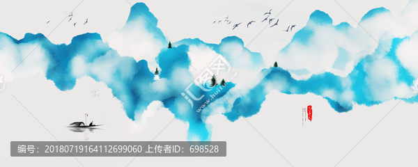 沙發(fā)客廳水墨裝飾畫