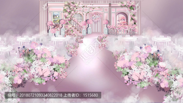 粉色城堡花園風(fēng)