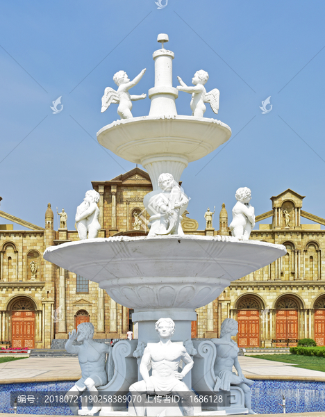 古罗马雕塑喷泉