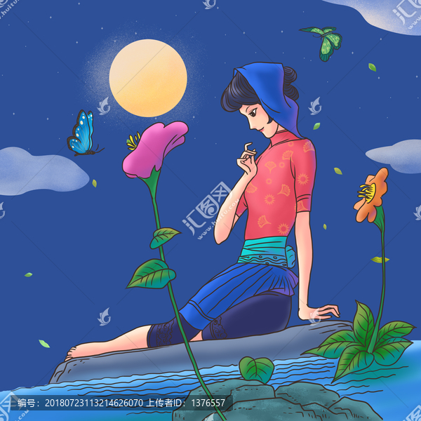 民族插畫裝飾畫
